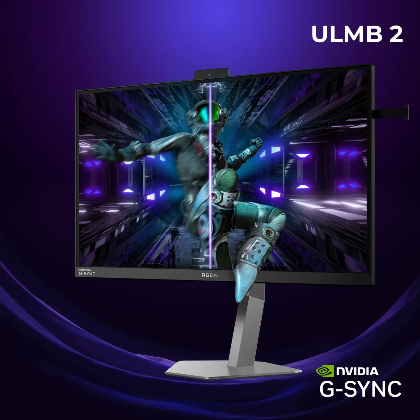 NVIDIA G-SYNC ULMB 2 technology reducing motion blur in fast-moving gameplay