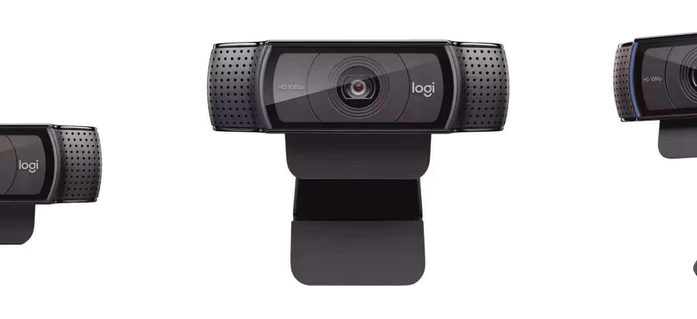 C920 webcam hero image displaying Full HD video call capabilities