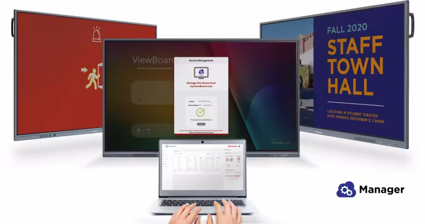myViewBoard Manager dashboard for remote campus display management