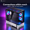 Evetech Reeve WS462B ARGB Mid-Tower Case — Silver, 6 ARGB Fans - image 5