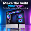 Evetech Reeve WS462B ARGB Mid-Tower Case — Silver, 6 ARGB Fans - image 6
