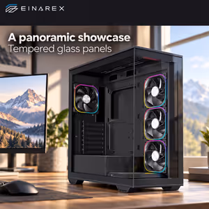 EINAREX Prisma S700 ATX Mid-Tower Case - Black - image 2