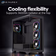 EINAREX Prisma S700 ATX Mid-Tower Case - Black - image 5