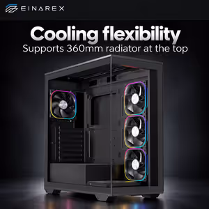 EINAREX Prisma S700 ATX Mid-Tower Case - Black - image 5