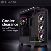 EINAREX Prisma S700 ATX Mid-Tower Case - Black - image 6