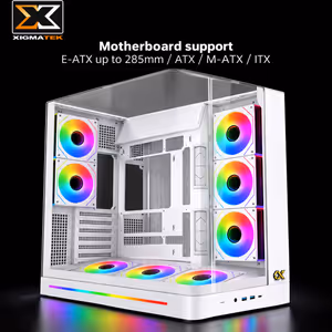 Xigmatek Pano II Arctic Gaming Case w/ 8 ARGB Fans - image 4