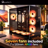 Evetech Aurix Gaming Case — 270° Glass, 7x ARGB Fans - image 3