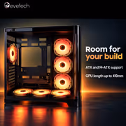 Evetech Aurix Gaming Case — 270° Glass, 7x ARGB Fans - image 4