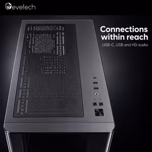 Evetech Aurix Gaming Case — 270° Glass, 7x ARGB Fans - image 6