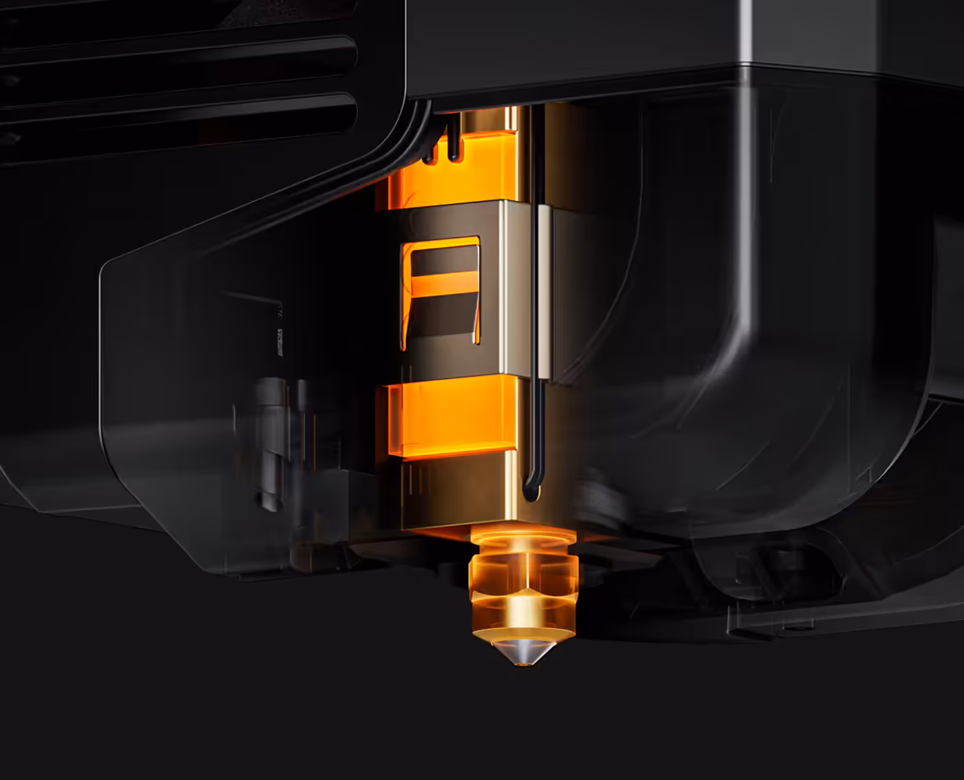 350 °C hardened steel nozzle for printing advanced materials like PC and PET