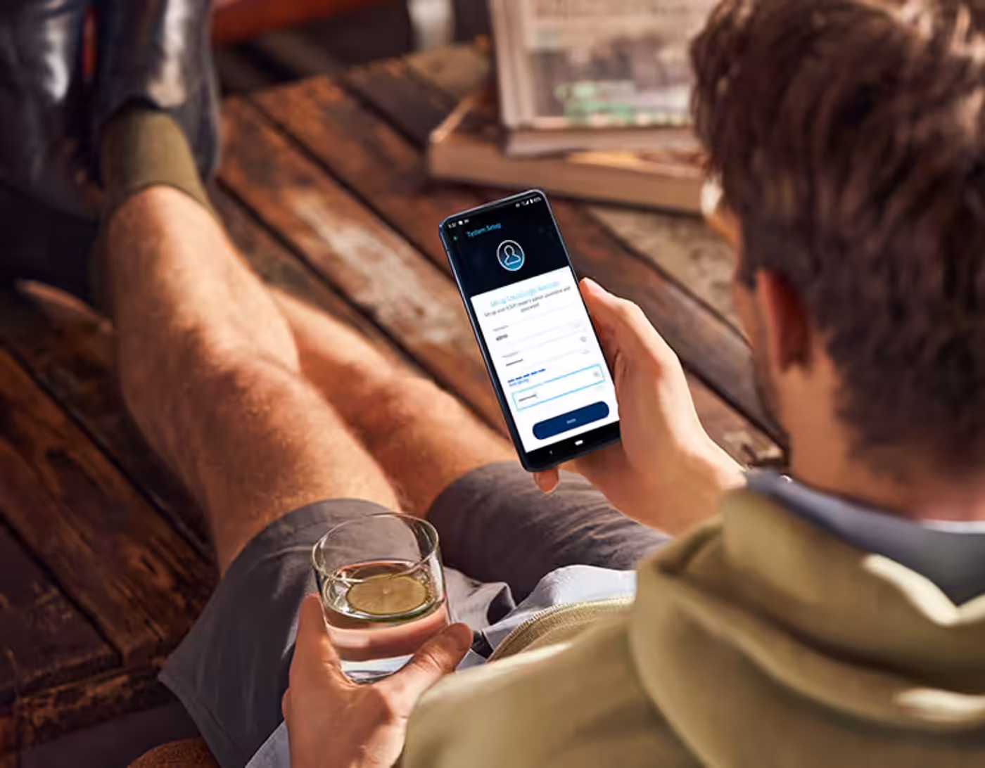 User managing network settings via the ASUS Router mobile application