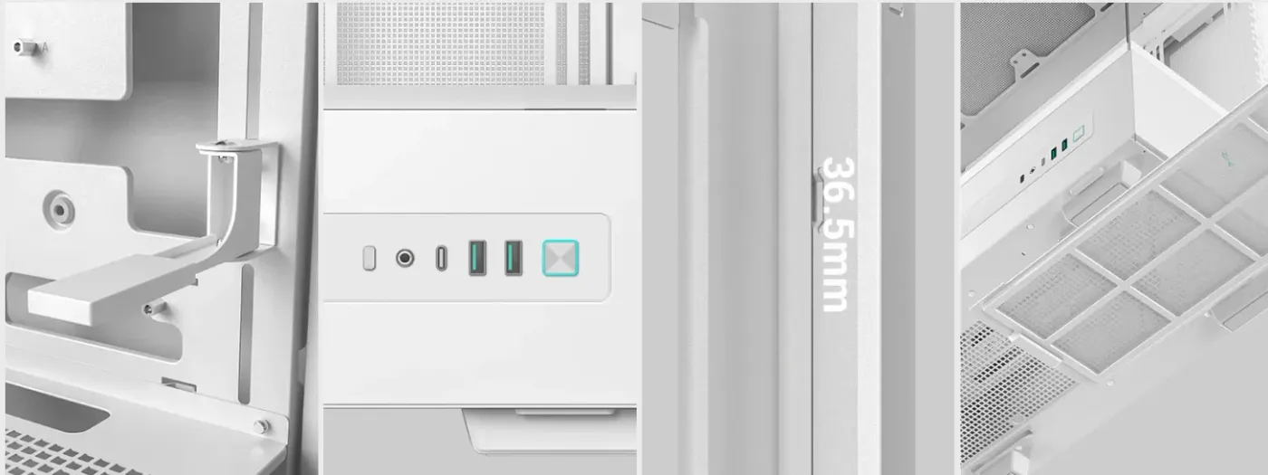 Convenient access features including GPU support and front IO panel of CH690 DIGITAL WH