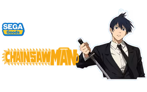 Chainsaw Man Big Clear Keychain With Stand Aki Hayakawa - Image 1