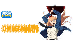 Chainsaw Man Big Clear Keychain With Stand Power - Image 1