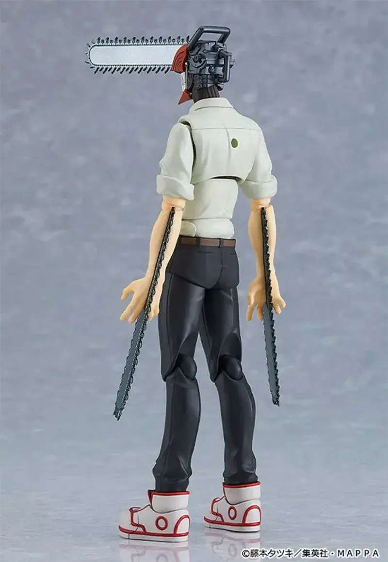 Close-up view highlighting the intricate sculpting and details of the Denji Figma figure