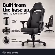 noblechairs HERO ST Gaming Chair - Black Edition, Ergonomic Comfort - image 6