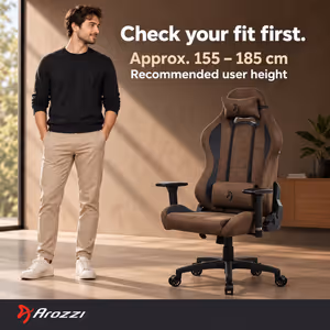 Arozzi Torretta Super Soft Fabric Gaming Chair - Ergonomic Brown - image 2