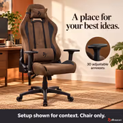 Arozzi Torretta Super Soft Fabric Gaming Chair - Ergonomic Brown - image 3