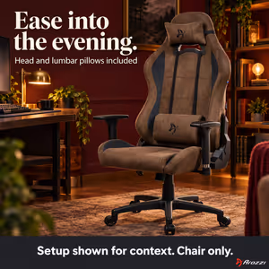 Arozzi Torretta Super Soft Fabric Gaming Chair - Ergonomic Brown - image 4