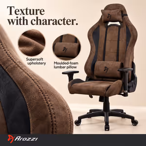 Arozzi Torretta Super Soft Fabric Gaming Chair - Ergonomic Brown - image 5