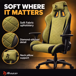 Arozzi Avanti Soft Fabric Ergonomic Office & Gaming Chair - image 4