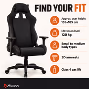 Arozzi Avanti Soft AVANTI-SFB-PBK Ergonomic Gaming Chair - image 3