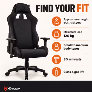 Arozzi Avanti Soft AVANTI-SFB-PBK Ergonomic Gaming Chair - image 3
