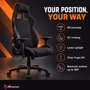 Arozzi Avanti Soft AVANTI-SFB-PBK Ergonomic Gaming Chair - image 5