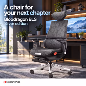 Enova Bloodragon BLS Gaming Chair BLS-002A-YS Silver - 136kg Capacity - image 2