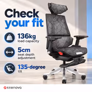 Enova Bloodragon BLS Gaming Chair BLS-002A-YS Silver - 136kg Capacity - image 3