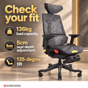 Enova Bloodragon BLS Gaming Chair Gold — 136kg Capacity - image 3