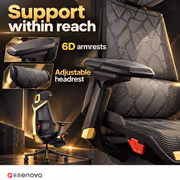 Enova Bloodragon BLS Gaming Chair Gold — 136kg Capacity - image 4