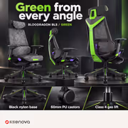 Enova Bloodragon BLS Gaming Chair Green — 136kg Capacity - image 4