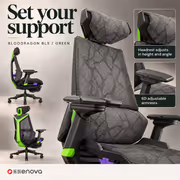 Enova Bloodragon BLS Gaming Chair Green — 136kg Capacity - image 5