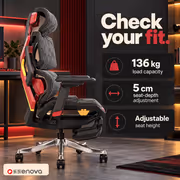 Enova Bloodragon BXZ Gaming Chair — Red, 136kg Capacity - image 3