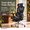 Enova EHJ-005A Black Gaming Chair — 4D Lumbar, 5D Armrest - image 2