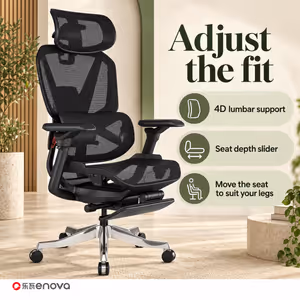 Enova EHJ-005A Black Gaming Chair — 4D Lumbar, 5D Armrest - image 3