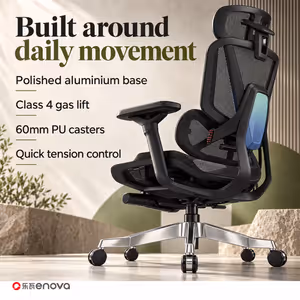 Enova EHJ-005A Black Gaming Chair — 4D Lumbar, 5D Armrest - image 5