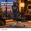Enova EHJ-005A Black Gaming Chair — 4D Lumbar, 5D Armrest - image 6