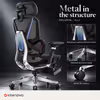 Enova EHJ-007A Gaming Chair — Black Aluminium Frame & Footrest - image 4