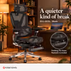 Enova EHJ-007A Gaming Chair — Black Aluminium Frame & Footrest - image 6
