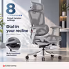 Enova EHJ-008A Gaming Chair — Gray Aluminium Frame & Footrest - image 5