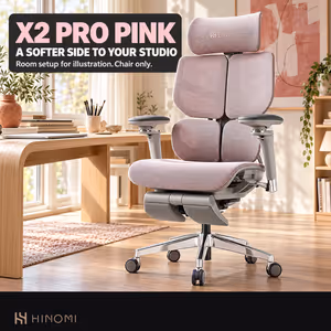 Hinomi X2 Pro Ergonomic Office Chair Pink - image 3
