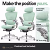 Hinomi H2 Pro MInt Green Ergonomic Office Chair — Lumbar, 6D Arms - image 5