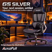 AutoFull G5 Gaming Chair Silver with 3D Lumbar Support - image 4