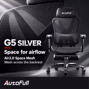 AutoFull G5 Gaming Chair Silver with 3D Lumbar Support - image 5