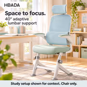 HBADA P1 Pro Teenager Chair - Blue Lumbar Support - image 3