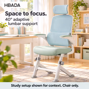 HBADA P1 Pro Teenager Chair - Blue Lumbar Support - image 3