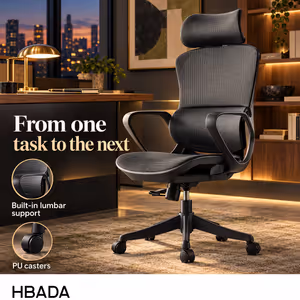HBADA P1 Air Ergonomic Office Chair, Black - image 3