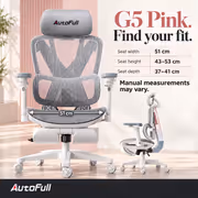 AutoFull G5 Gaming Chair Pink | 140° Recline & 3D Lumbar - image 2